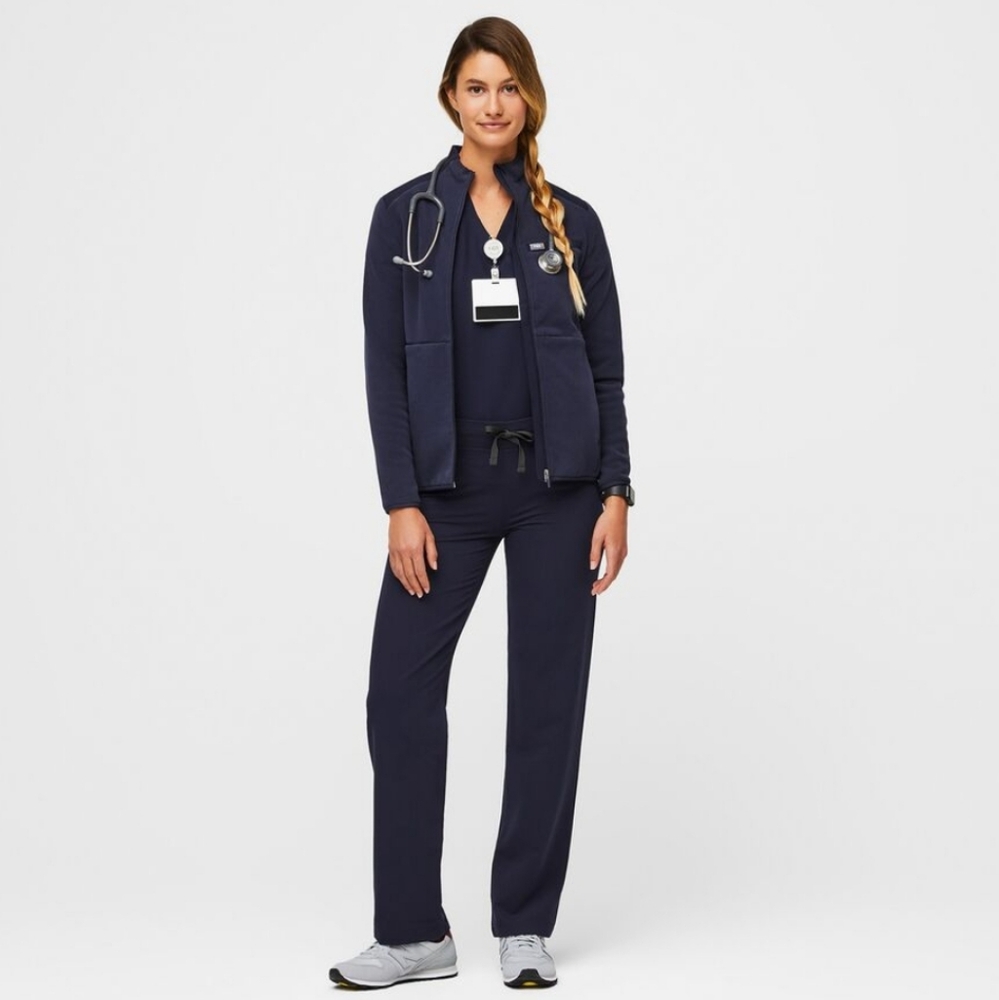 FIGS technical collection scrub pants and top XS Navy blue